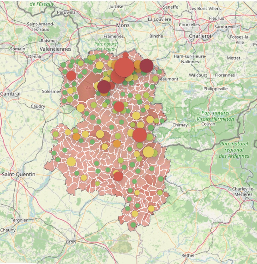 Carte de caractérisation du territoire SAT+